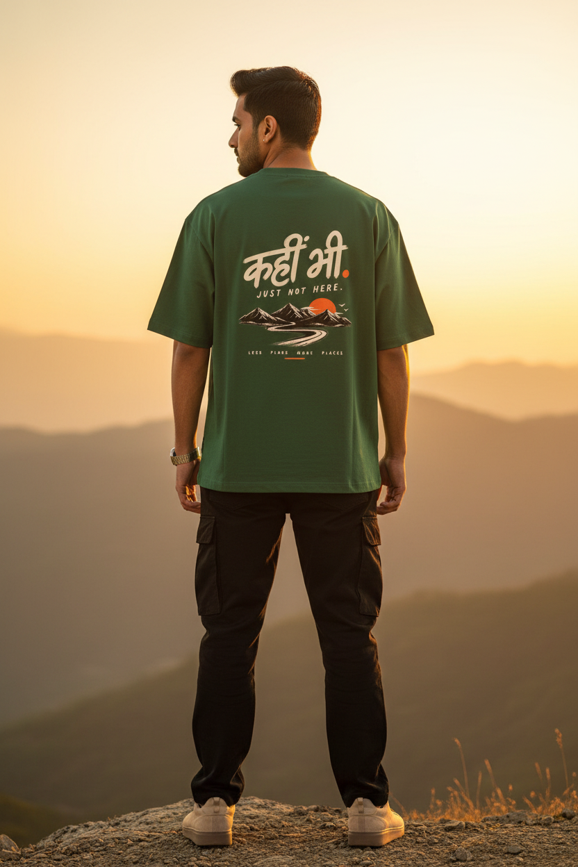 Kahin Bhi – Just Not Here Oversized Unisex T-Shirt